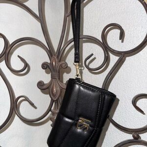 Steve Madden Black Quilted Phone Case